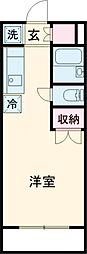 ベルメゾン国分寺 2階ワンルームの間取り