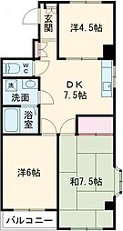 カーサデフローラ 3DKの間取図画像