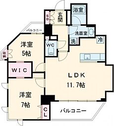 JR山手線 池袋駅 徒歩17分の賃貸マンション 9階2LDKの間取り