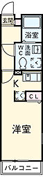 リブリ・ネージュ 202 2階1Kの間取り