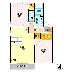 間取図画像 2LDK