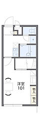 レオパレス瀬戸口 1Kの間取図画像