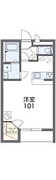 レオパレスルミエールＴＳ 2階1Kの間取り
