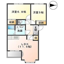 間取図画像 2LDK