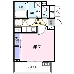 聚洛 1Kの間取図画像