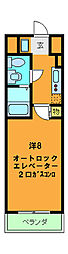グランドパレス西院　東館 4階1Kの間取り