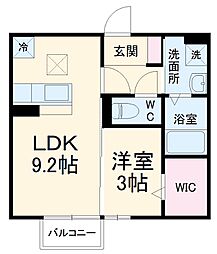 リコリス 1階1LDKの間取り