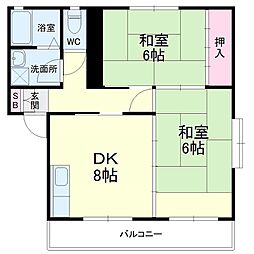 間取図画像 2DK