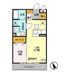 エスポワール　Ｂ 1階1LDKの間取り