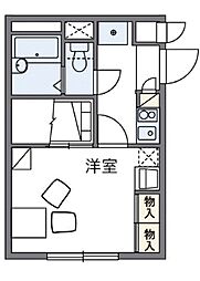 レオパレス新柏 1Kの間取図画像