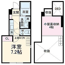ＰＬＡＮＥＴ 2階1Kの間取り