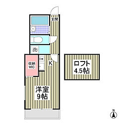 メゾン宮原 ワンルームの間取図画像