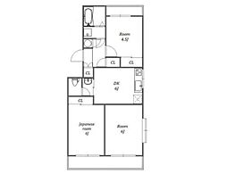 所沢メゾン1号館 2階3DKの間取り