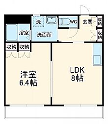 ロシェ・ルミエール・パレ 1階1LDKの間取り