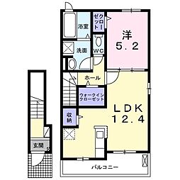 ニューグレース3 1LDKの間取図画像