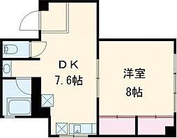 前田ビル 3階1DKの間取り
