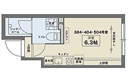 ＣＯＣＯＳＰＡＣＥ西荻窪 5階ワンルームの間取り