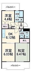 間取図画像 3DK
