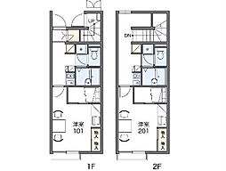 東武野田線 六実駅 徒歩19分の賃貸アパート 1階1Kの間取り