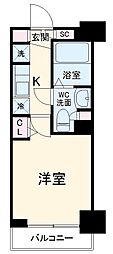 京成本線 国府台駅 徒歩1分の賃貸マンション 12階1Kの間取り