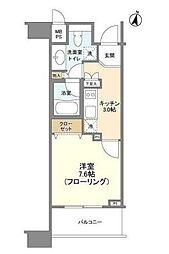 HF白金高輪レジデンス 1Kの間取図画像