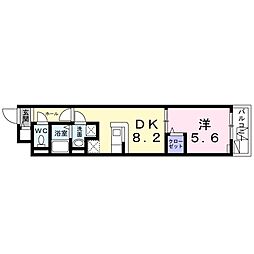 西武国分寺線 恋ヶ窪駅 徒歩5分の賃貸マンション 2階1LDKの間取り