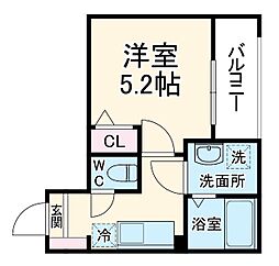 メルディア相模原氷川町 1階1Kの間取り