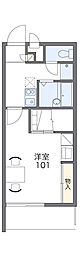 レオパレスユーリッチ 1Kの間取図画像
