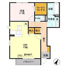 ボヌール　A 1階1LDKの間取り