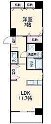 アレーヌコート野並 1LDKの間取図画像