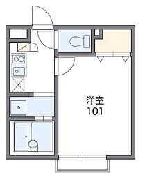 東武東上線 坂戸駅 徒歩11分の賃貸アパート 1階1Kの間取り