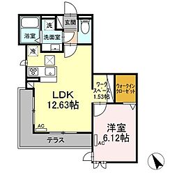 アルシオーネ 3階1LDKの間取り