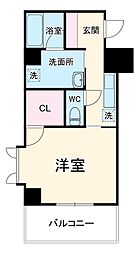 JR常磐線 松戸駅 徒歩5分の賃貸マンション 5階1Kの間取り