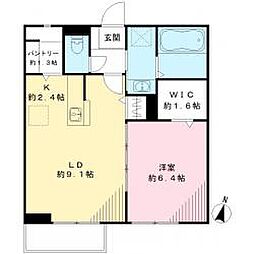 グレイス見川　C 1階1LDKの間取り