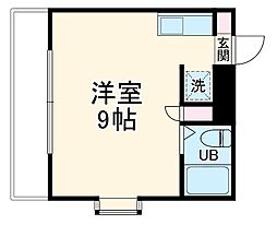 JR東海道本線 岡崎駅 徒歩21分の賃貸マンション 5階1Kの間取り