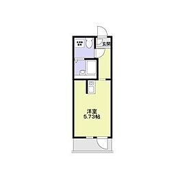 ＴＥＲＲＡＣＥーＫ 2階1Kの間取り