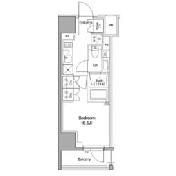 京急本線 立会川駅 徒歩5分の賃貸マンション 3階1Kの間取り