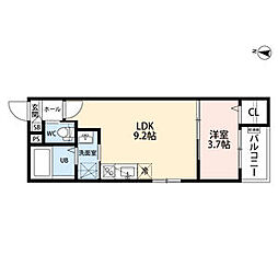 CRASTINE弥次ヱ町4丁目A棟 1階1LDKの間取り