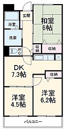メゾンアンソレイエ 1階3LDKの間取り