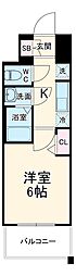 ディアレイシャス浅間町ステーションフロント 4階1Kの間取り