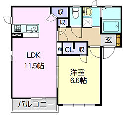 間取図画像 1LDK