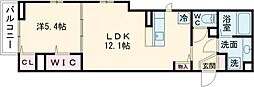 アンジュール中野 3階1LDKの間取り