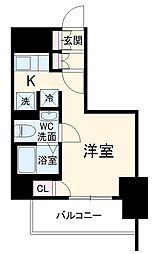 レグゼ梶ヶ谷 3階ワンルームの間取り