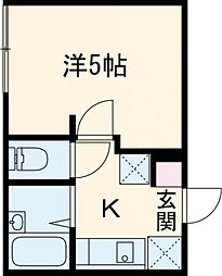 ＦｅｌｉｃｅII 2階1Kの間取り