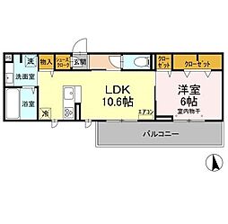 間取図画像 1LDK