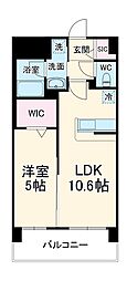 JR東海道・山陽本線 茨木駅 徒歩14分の賃貸マンション 4階1LDKの間取り