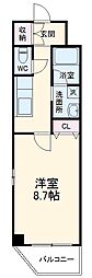 RIDGE大曾根（旧ルクレ大曾根） 8階1Kの間取り