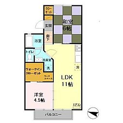 ラ・フォーレシャンテ 2LDKの間取図画像
