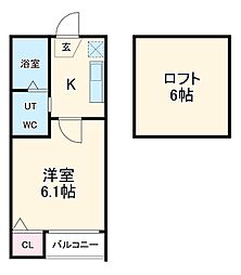 ＳＴＡＧＥ豊田本町 2階1Kの間取り