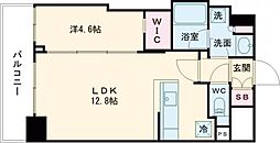 京王線 上北沢駅 徒歩8分の賃貸マンション 2階1LDKの間取り